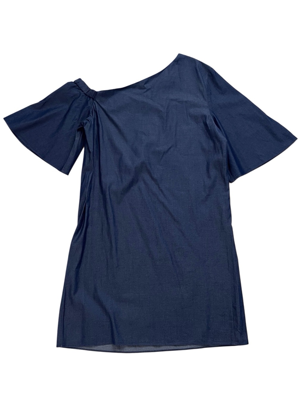 Tibi Chambray Off Shoulder Dress Designer Ruffle Mini Dark Blue Women’s 6 - Picture 4 of 7